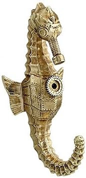 Unicorn Studios AT09041AF Steampunk Seahorse Single Wall Hook, Antique Gold