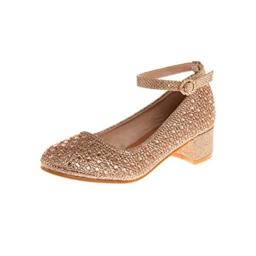 Badgley Mischka Girls Olivia Low Heel Pump Little KidBig Kid