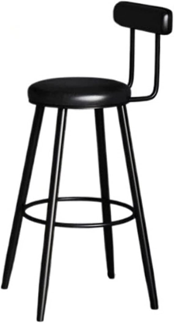 Barstools Nordic Bar Chairs, Household High Stools Modern Fashion Dining Chairs for Coffee Shop Bars and Restaurants Kitchen Counter Barstool(Black)