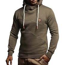 Leif Nelson Men's Bodyfit Hooded Sweater | Modern Stylish Longsleeve Pullover Sweater
