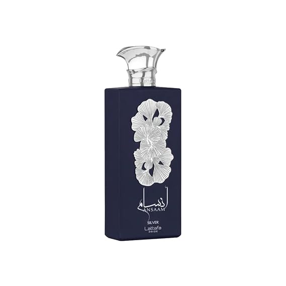 Lattafa Ansaam Silver Eau De Parfum Spray for Unisex, 3.4 Ounce