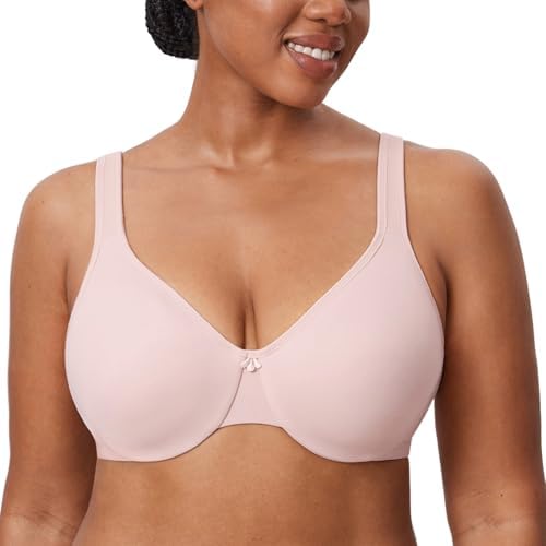 DELIMIRA Womens Minimizer Bra Plus Size Underwire Smooth Full Coverage Seamless Bras