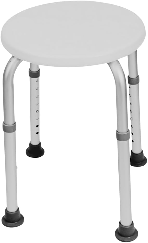 Eazy Adjustable Shower Stool,Non-Slip Feet, Lightweight Rounded Bath & Shower Seat, Foldable, Height Adjustable, Shower Chair for Elderly, Disabled, Pregnant