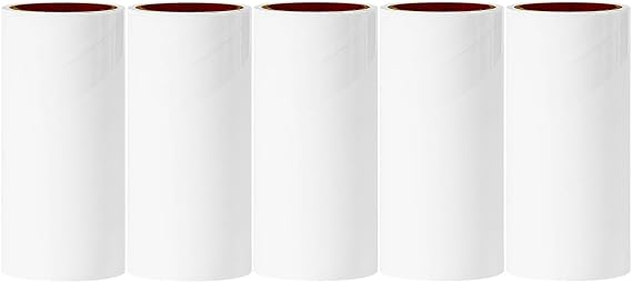 4 inch Lint Roller Refills Compatible with Evercare PetLovers Muji Swihauk Bailalibo and More Standard 4 inch Lint Rollers Extra Sticky 60 Sheets per Refill 5 Pack Total 300 Sheets