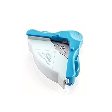 Corner Rounder with Chips Tray, Chrir.W Angle Eater Cutter Tool for Scrapbooking,Photo and Paper(Blue, 5mm)
