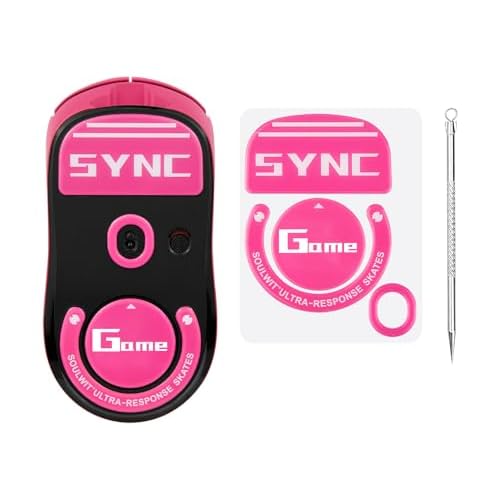 SOULWIT Glass Mouse Skates for Logitech G PRO X Superlight Gen 1.0 Wireless Gaming Mouse Do Not Fit GPro X Superlight 22C2DEX2SE - Pink
