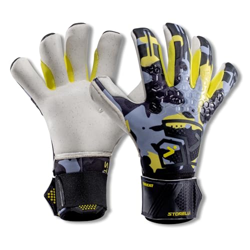 Storelli Silencer Goalkeeper Gloves, with Removable Finger Spines, High-Impact Hand Protection, Soccer Accessories