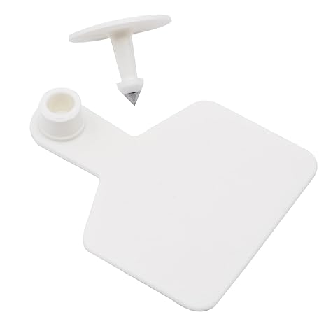 Blank Cattle Ear Tags for Cows Hogs Sheep Livestock, 100 Pieces