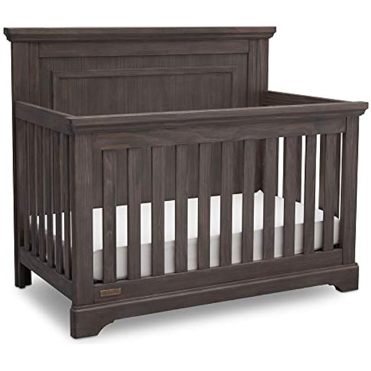 Simmons Kids SlumberTime Paloma 4-in-1 Convertible Crib, Rustic Grey