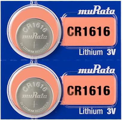 Murata CR1616 Battery 3V Lithium Coin Cell - Replaces Sony CR1616 (2 Batteries)