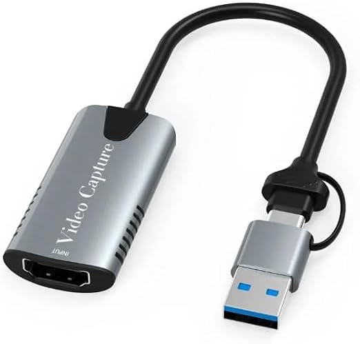 Type-c To Usb 2in1 Video Capture Yakalama Kartı 4K 1080P Uçlu HDMI to Type-C PC Bilgisayar Video Adaptör Çevirici
