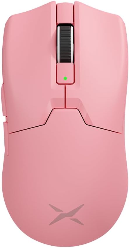 DELUX M800 Ultra Wireless Gaming Mouse, Nordic 52840 MCU, PAW3395 26000DPI, 1000Hz Polling Rate, Tri-Mode Connection, 55g Lightweight, 120 Hours Endurance (600mAh-Pink)