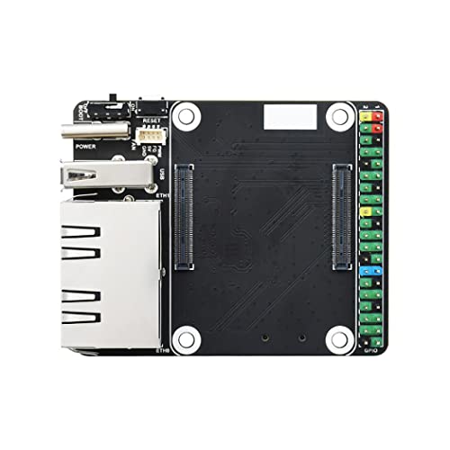 Mini Dual Gigabit Ethernet Base Board for Raspberry Pi Compute Module 4 CM4 not Include, RJ45 Connector, 40PIN GPIO Header