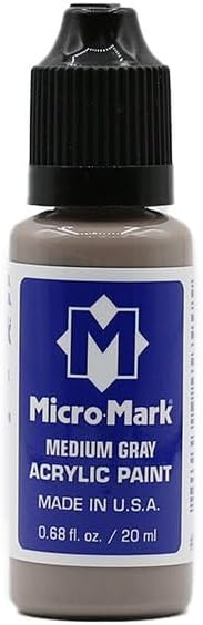 Micro-Mark Medium Gray Acrylic Paint, 20ml