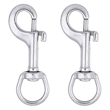 Heavy Duty Bolt Snap Clip Hook, 316 Stainless Steel Oval Eye Hook for Scuba Flag Poles Horse Leads Gate Latches - Pack of 2