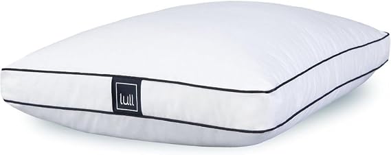 Lull Original 3-Layer Premium Hypoallergenic Pillow Down Alternative for Neck & Spine Support Bed Pillows for Sleeping Cooling, Breathable, Machine Washable with 100-Night Trial King Size