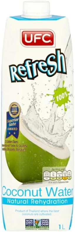 UFC Coconut Water 1 Litre – Pure Coconut Water Drink | Natural Refreshing Beverage | Ready to Drink | No Added Sugar (Pack of 1)