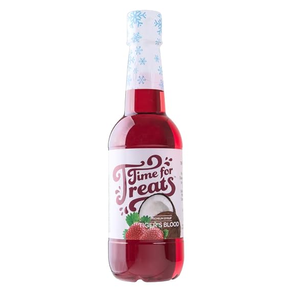 Time For Treats Flavored Syrup 16.9 Fluid Ounce Bottle for Snow Cones, Homemade Sodas, Cocktails, Coffee, Baking and More (Tiger's Blood)