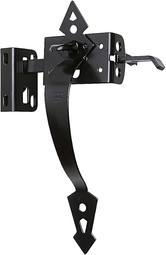 National Hardware Heavy Duty Gate Thumb Latch, Steel, Black