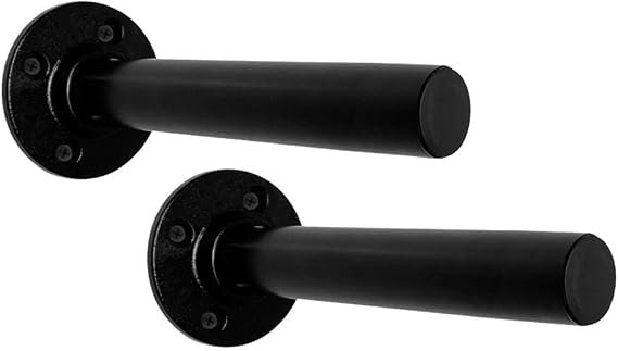 2-Pack Wall Mount Barbell Plate Storage Rack for Home Gym, Black