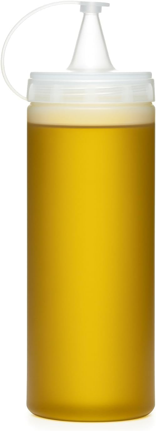 Masterchef Sızdırmaz Kapaklı Plastik Yağ Şişesi, Yağdanlık Sos Şişesi, 700 ml, Şeffaf, Modern