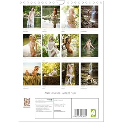 Nude in Nature - Nude and Nature, US-Version Wall Calendar 2026 DIN A4 Portrait, CALVENDO 12 Month Wall Calendar