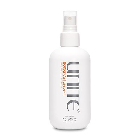 UNITE Hair BOING Curl Leave-In Conditioner, 8 fl oz | Hydrates, Detangles, Reduces Frizz & Defines Curls | Curly, Wavy & Coily Hair | Color Safe