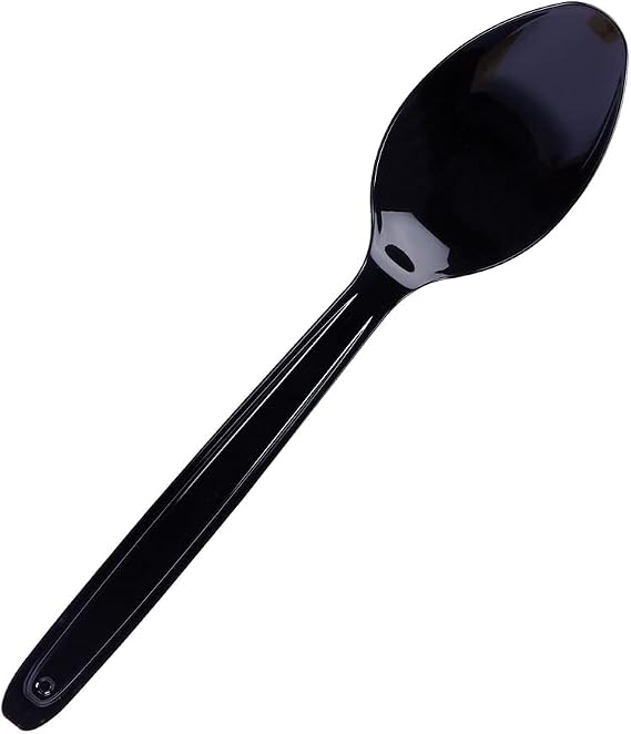 WNA Cutlerease Black Plastic Spoon Refill, Bulk Pack of 960 Spoons, For Use With Cutlerease Dispensing System, Polystyrene Disposable Cutlery, Made in the USA