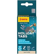 sera Holiday Tabs 10 pcs. | Vacation Fish Feeder for Aquariums | For ornamental fish | Slow-Dissolving Fish Food vacation Feeder | Provides up to 7 days of reliability |No water clouding & overfeeding