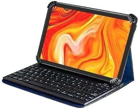 Navitech Blue Rotational Bluetooth Keyboard Case Compatible with Luqeeg 8 Inch Tablet