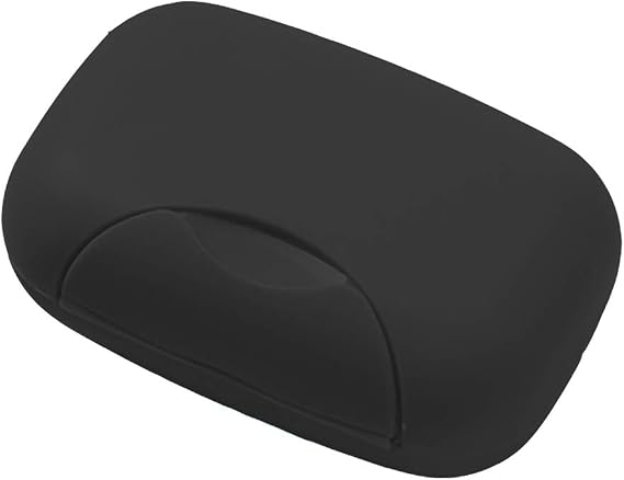 Creative Travel Handmade Soap Box, Soap Dish with Sealed (Black)