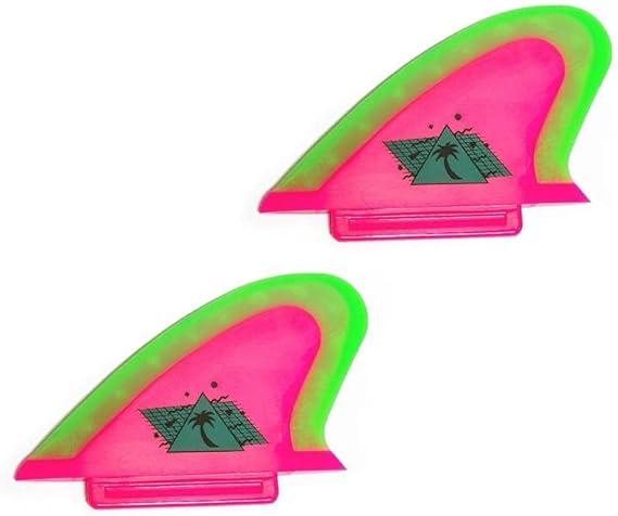 Catch Surf Beater Pro Safety Twin Fin Set, Hot Pink/Neon Lime