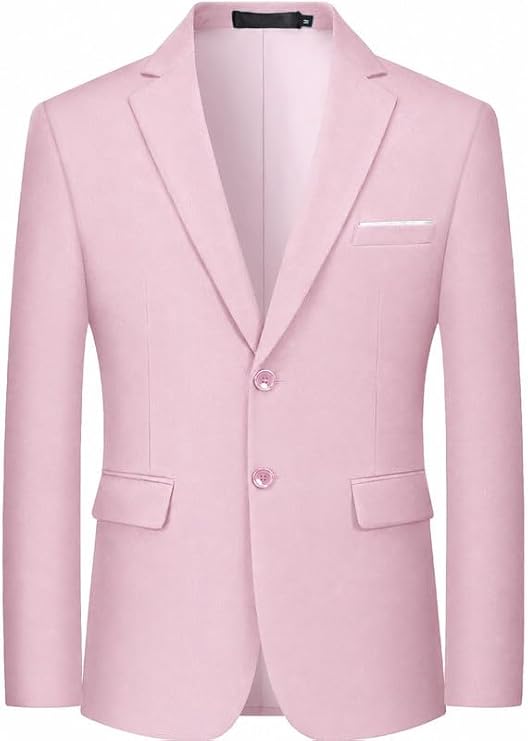 MAGE MALE Men's Slim Fit Suit Jacket 2 Button Business Casual Blazer Dress