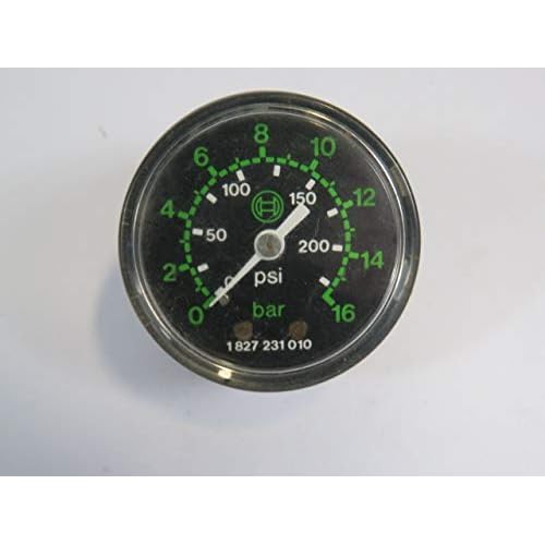 1-827-231-010 CENTER BACK Mount, PRESSURE GAUGE, 0-16 BAR, G18 CONNECTION, 2IN DIAL, 0-200 PSI, PG1-ROB-G014-SNL-D50P