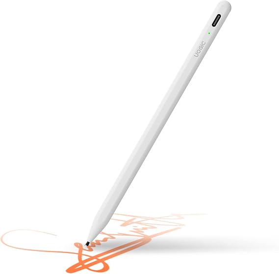 Stylus for iPad 2018-2025, Uogic Pen with Bluetooth, Battery Level Display, Palm Rejection, for iPad 6/7/8/9/10th Gen, Pro 11"/12.9", mini 5th/6th, Air 3rd/4th/5th