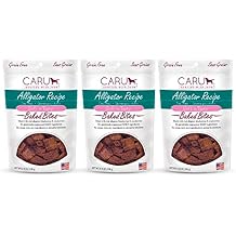 Caru - Soft n Tasty Baked Bites - Alligator Bites Dog Treats - Flavorful Training Treats - 3.75 oz Bags - Pack of 3