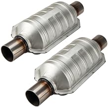 2 2 Inch Inlet/Outlet Catalytic Converter 93241 53004 EPA Universal High Flow Direct-Fit with O2 Port & Heat Shield (EPA Compliant)