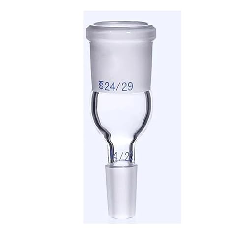 Glassware Labware Lab Glass Adapter with 24 * 19/19 * 14/29 * 24/19 * 24/24 * 29 Female/Male Connecting Glass for Laboratory Supplies(24 to 14 Type-2)