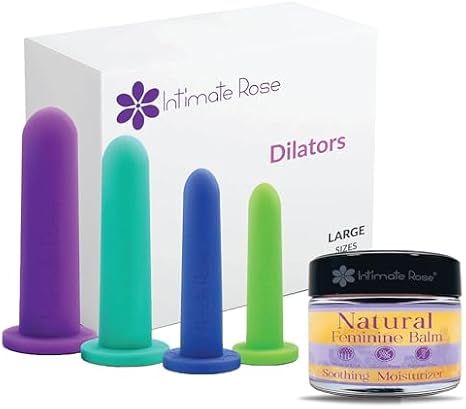Save 10% on Advanced Pelvic Health & Intimate Care Bundle Large Silicone Dilators (Sizes 5-8) & Organic Vulva Moisturizer for Hydration & Relief