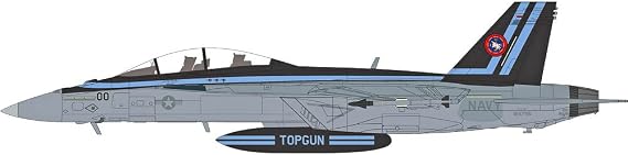 Mcdonnell Douglas F/A-18F Super Hornet Fighter Aircraft TopGun 50th Anniversary Scheme NAWDC, US Navy 1/72 Diecast Model by Hobby Master HA5130