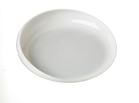 Sammons Preston Ivory Round Scoop Dish, 8" Non Skid Scooper Bowl, Elderly