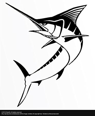 Marlin Decal - Black