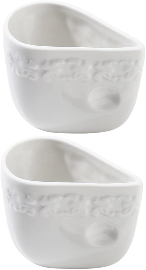 2pc Coffee Bean Dosing Cup White Ceramic Weighing Cup