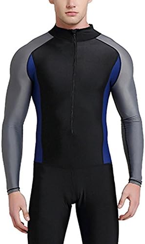 Mens Wetsuit Rash Guard Long Sleeve Full Body Sun UV Protection Surf Snorkeling Diving Rashie Swimwear Suit