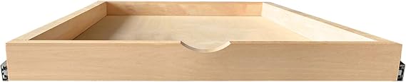 Soft-Closing Drawer, Wood Pull Out Tray Drawer Box Kitchen Cabinet Organizer, Cabinet Slide Out Shelve, Wooden Pull-Out Shelf-Fast and Easy D.I.Y. (27" W21" D3" H)