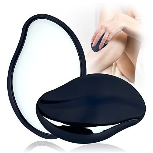 Crystal Hair Eraser,Reusable Crystal Hair Remover Magic Painless Exfoliation Hair Removal Tool, Magic Hair Eraser for Back Arms Legs Fast & Easy Crystal Hair Eraser for Women and Men -Ink Blue