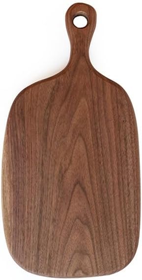 Natural Black Walnut Solid Wood Cutting Board Whole Wood Pizza Steak Breadboard Chop Vegetables Fruit Wooden Cutting Board (15 * 7 inch + handle)