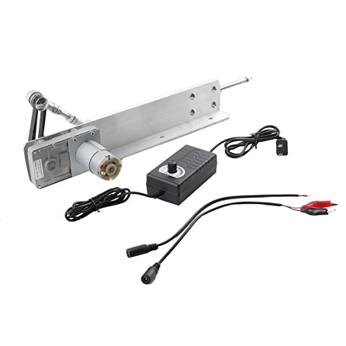 DIY Cycle Reciprocating Linear Motion Actuator Motor DC 24V Gear Adjustable Telescopic Motor DIY Motor with Speed Controller, Stroke 1.2-6 Adjustable,Variable Speed 120RPM