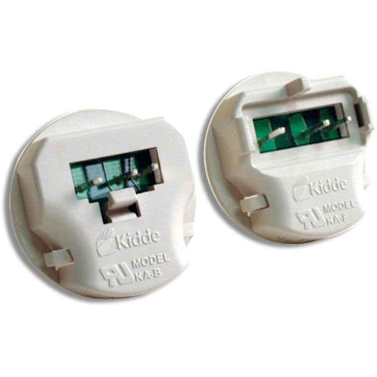 Kidde KA-B, KA-F Universal Smoke Alarm Adapters, 2 Different Units for different types of Alarms , White