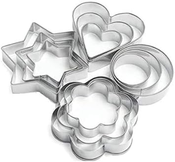12 Pieces Cookie Cutter Stainless Steel Cookie Cutter with Different Shape